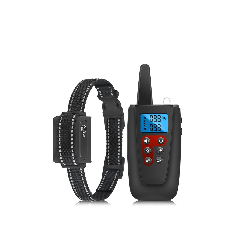 3-Mode Anti-Bark Dog Training Collar with Long-Distance Remote (No Shock Mode)