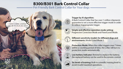 B301 Bark Training Collar (NO SHOCK)