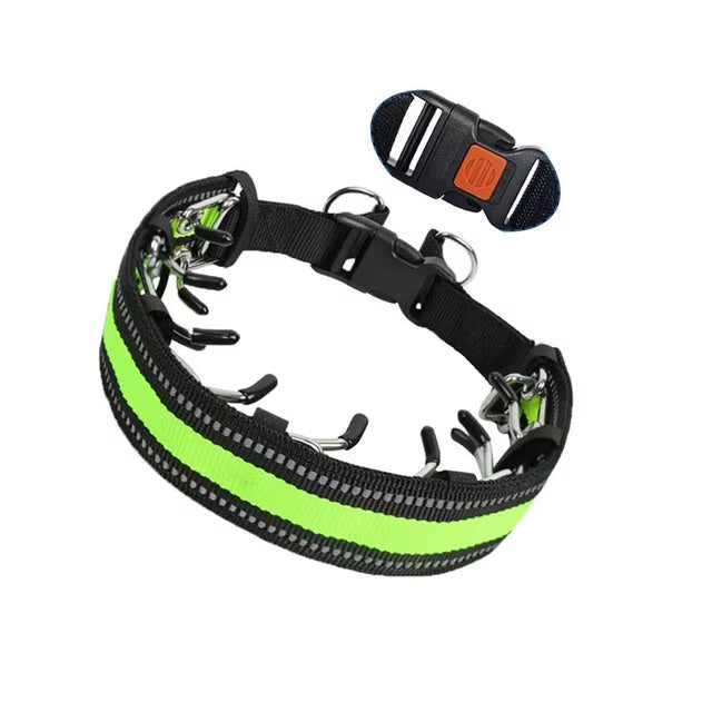 Dog Training Prong Collar with Quick Release Buckle & Nylon Cover