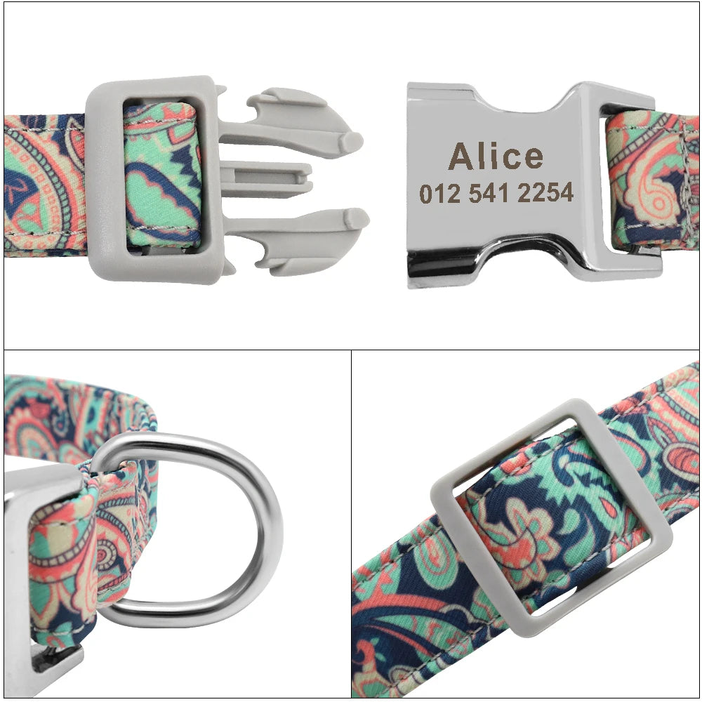 Nylon Personalised Printed Dog Collar