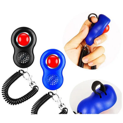 Pet Training Clicker with Finger Loop and Wrist Band