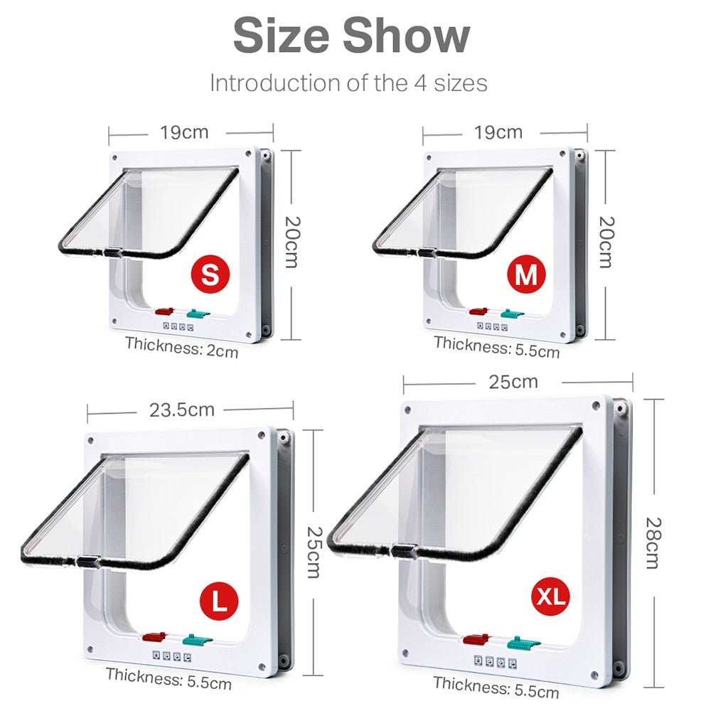 Pet Door with Security Lock (Size and Colour Options)