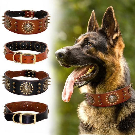 Durable Leather Dog Collar