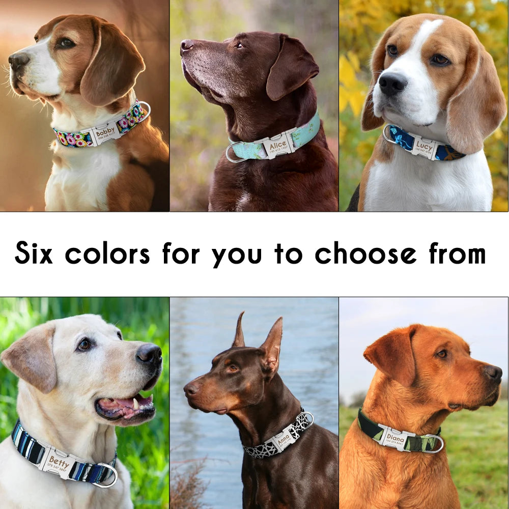 Nylon Personalised Printed Dog Collar