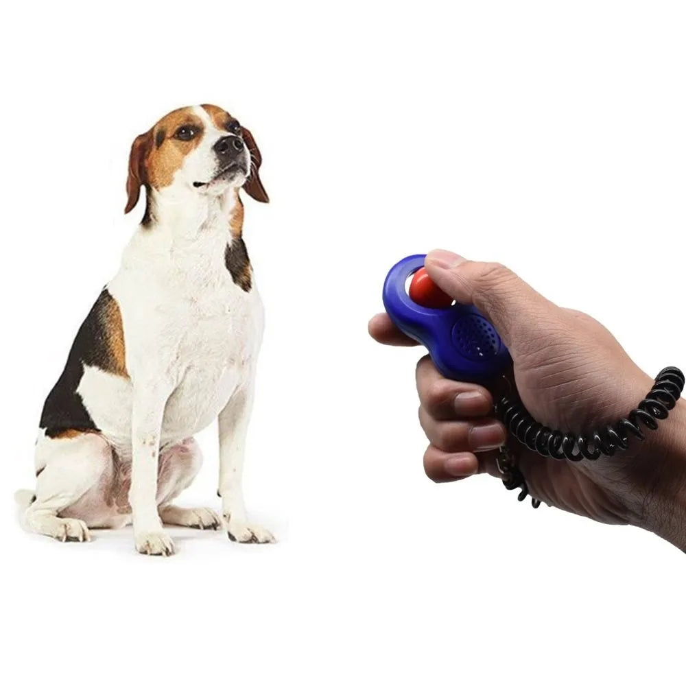 Pet Training Clicker with Finger Loop and Wrist Band