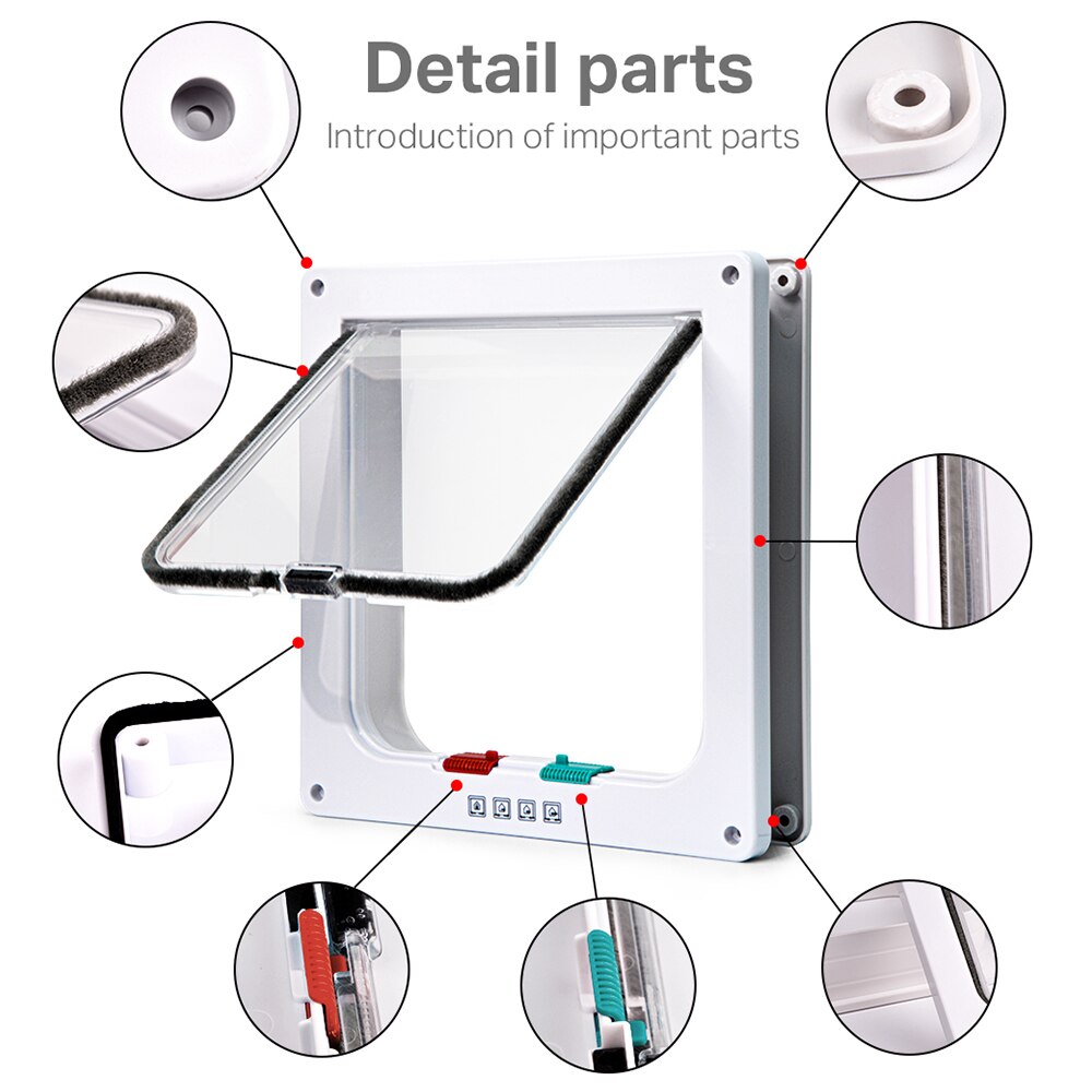 Pet Door with Security Lock (Size and Colour Options)