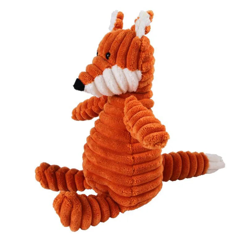 Plush Dog Toy - Animal-Shaped, Bite-Resistant Squeaky Toy