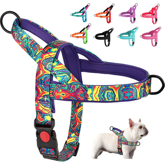 Nylon No-Pull Dog Harness: Soft Padded Vest for Comfortable Walking