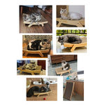 3-in-1 Wooden Frame Cat Scratcher and Lounge Bed