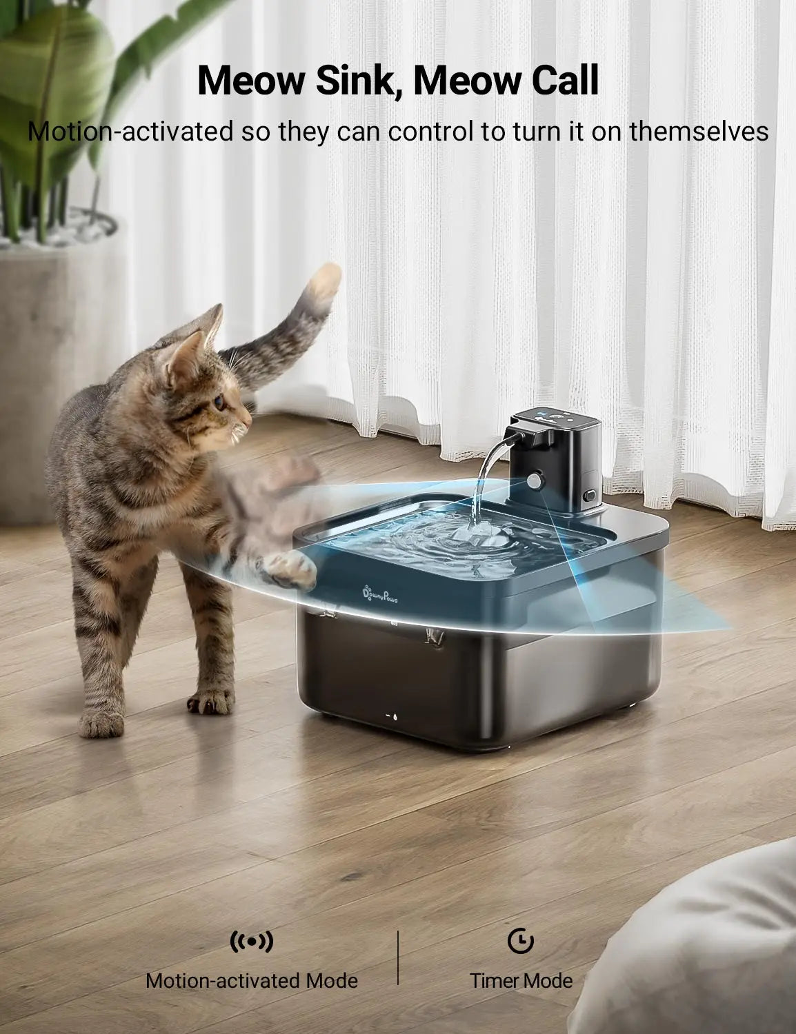 2.5L Automatic Stainless Steel Cat Water Fountain