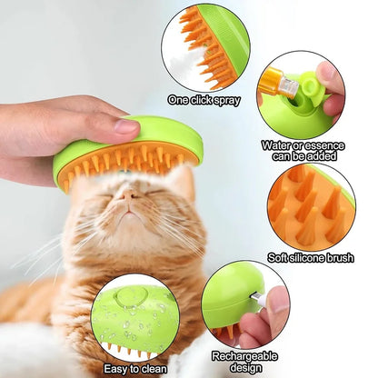 3-in-1 Pet Steam Massage Brush