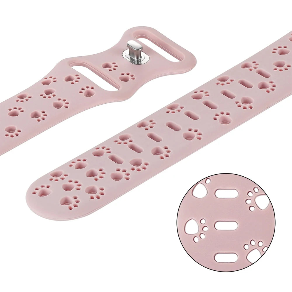 Trendy Pet Dog Paws silicone Band strap for Apple Watch for Animal Lovers