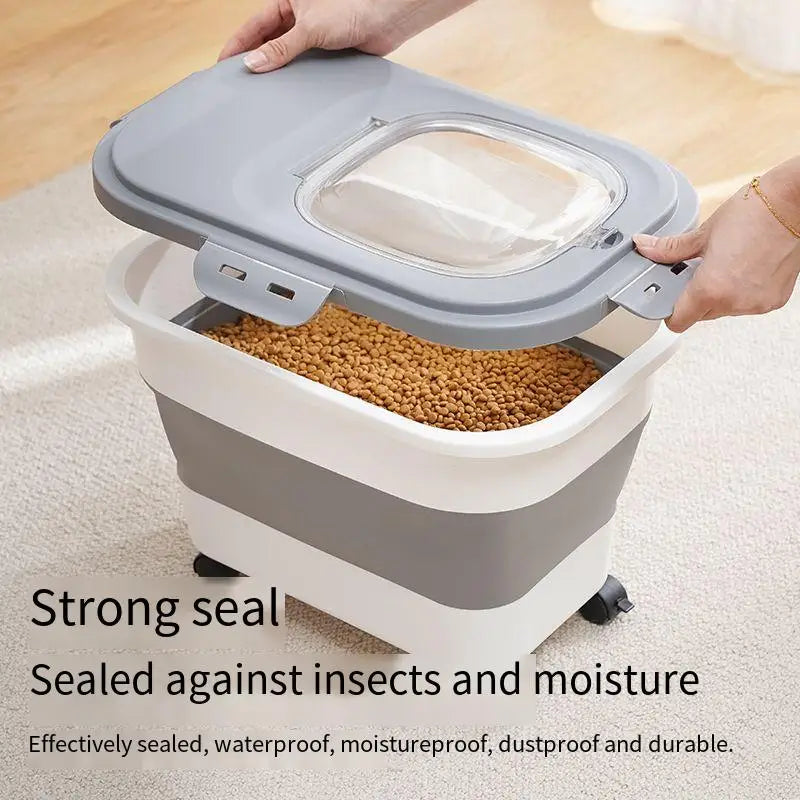 Collapsible Pet Food Storage Container
