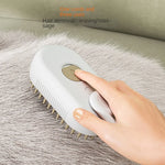 3-in-1 Pet Steam Massage Brush with handle