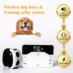 2-in-1 Wireless Dog Fence System & Remote Training Collar