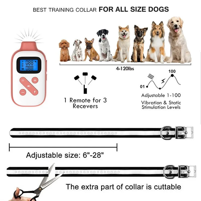 Professional Electric Dog Training Collar with 1000M Range