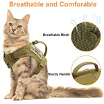 Nylon Tactical Cat Harness Vest with Handle