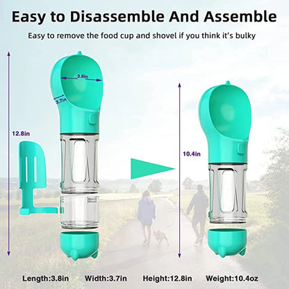 Portable Pet Water Bottle & Multi-Functional Dog Walking Kit