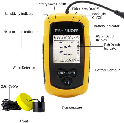 100M Portable Sonar Fish Finder