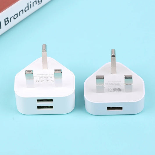 UK 3-Pin Plug to Type-B USB Charger for Dog Training Devices