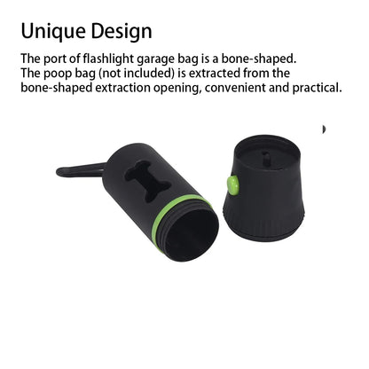 Waste Bag Dispenser with LED Flashlight for Dog Walks