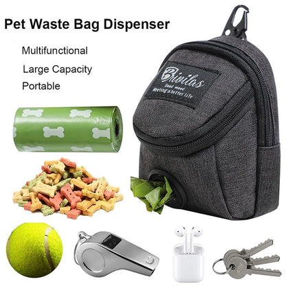 Portable Dog Training Treat Bag and Poop Bag Dispenser