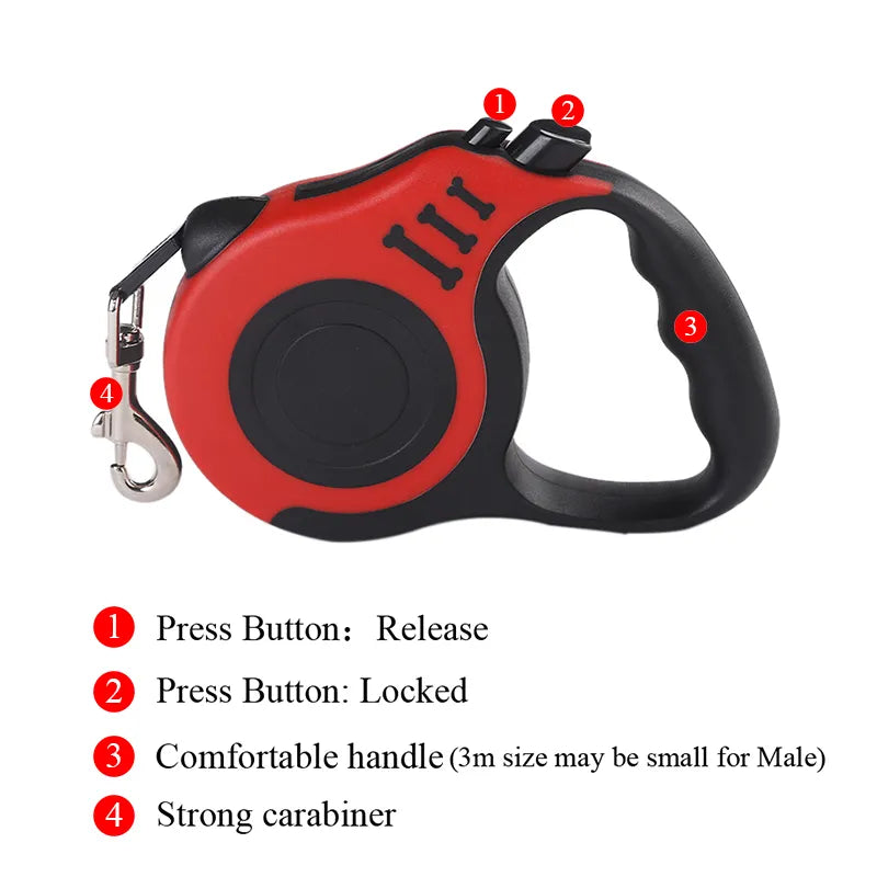 Automatic Retractable Dog Leash for Small Dogs