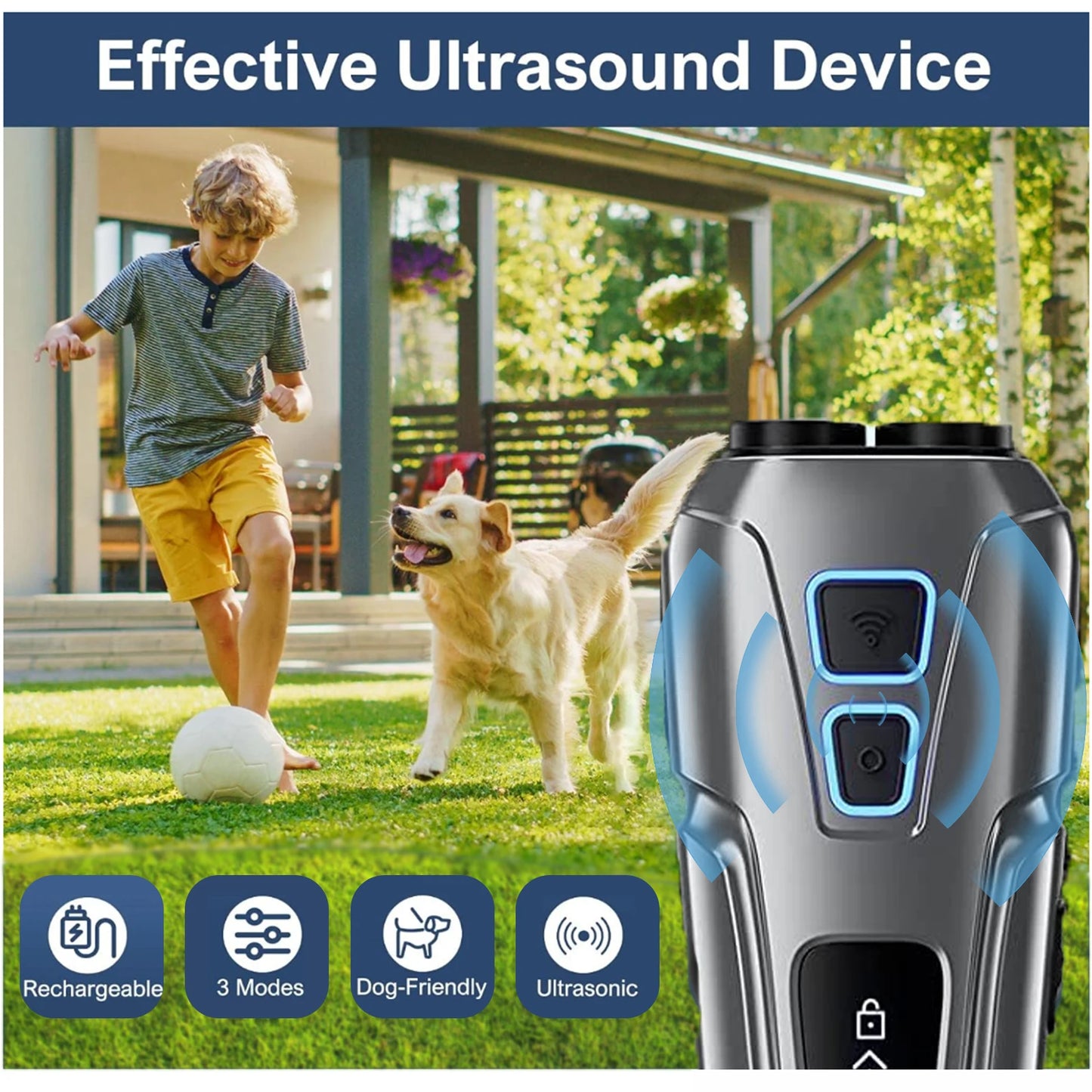 Ultrasonic Dog Repeller and Bark Deterrent Device