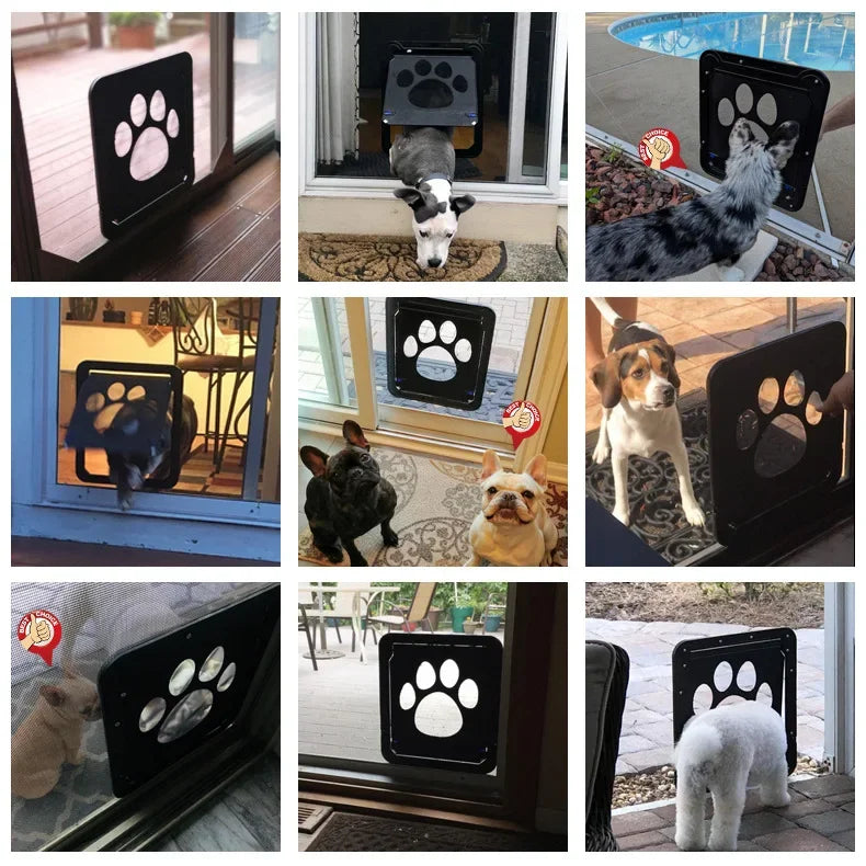 Pet Door with Safe Lockable Magnetic Screen