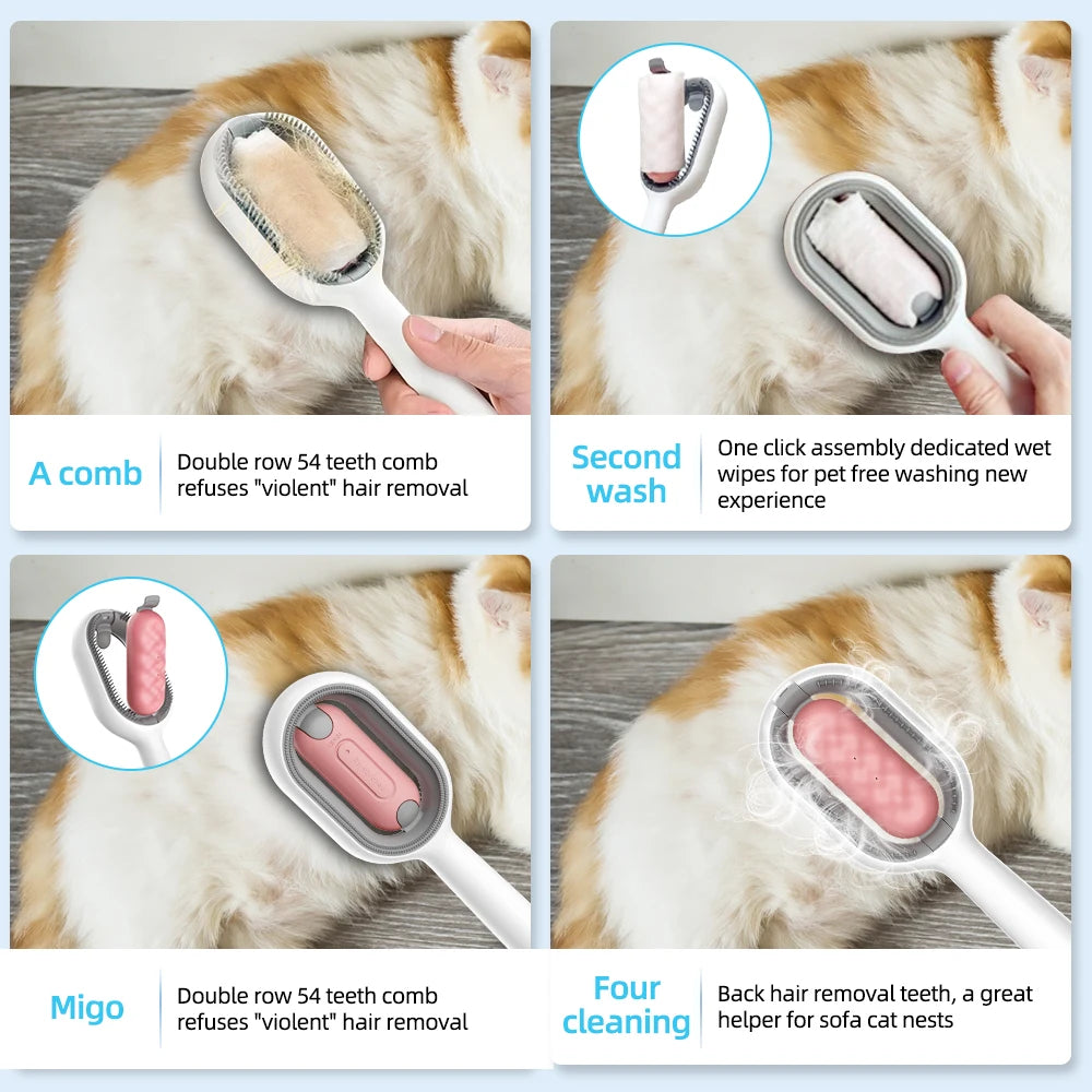 4-in-1 Pet Grooming Brush