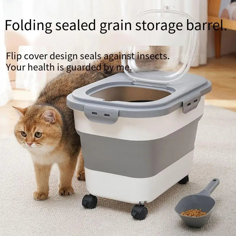 Collapsible Pet Food Storage Container