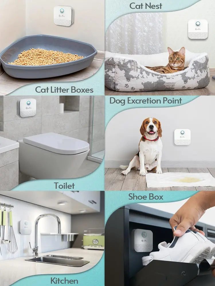 4000mAh Smart Cat Odour Purifier for Cat Litter Boxes and Dog Toilets