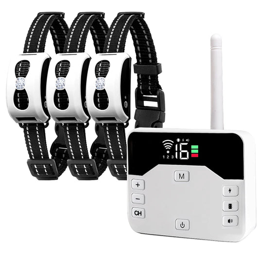 2-in-1 Wireless Dog Fence System & Remote Training Collar