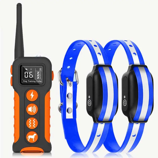 3300 ft Rechargeable & Waterproof Dog Shock Collar with Remote (1 Remote - 2 Collars for 2 Dogs)