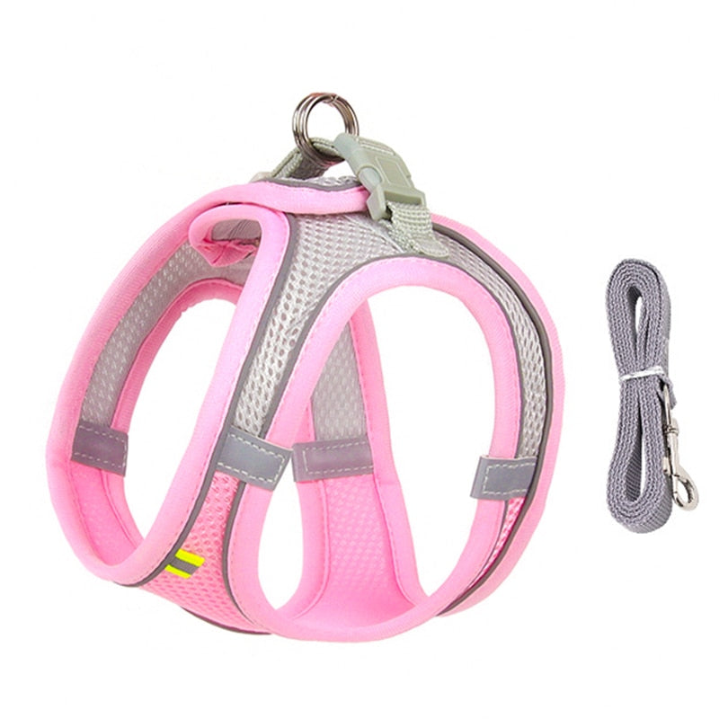 Adjustable Dog Harness and Leash Set for Pets