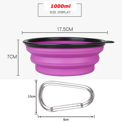 Collapsible Silicone Pet Bowl Outdoor