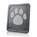 Pet Door Safety Lockable Magnetic Screen with Dog Paw Print Design