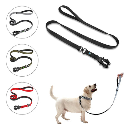 5Ft Nylon Tactical Dog Leash with Padded Handle