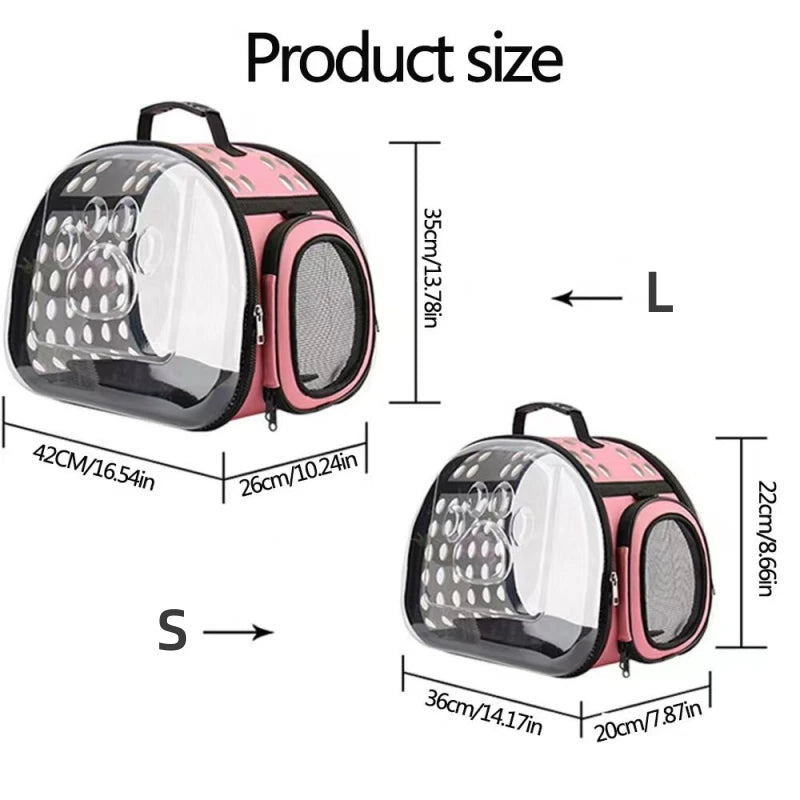 Pet Shoulder Bag: Transparent and Breathable Cat Carrier