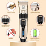 Cordless Rechargeable Professional Pet Hair Trimmer Set