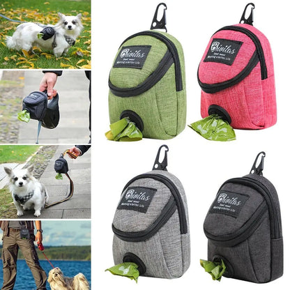 Portable Dog Training Treat Bag and Poop Bag Dispenser