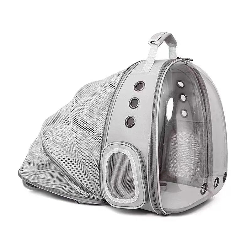 Expandable and Transparent Cat Carrier Backpack for Comfortable Travel