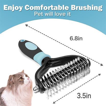 Professional 2-Sided Pet Deshedding Tool