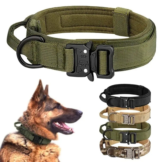 Outdoor Tactical Dog Collar with Metal Buckle