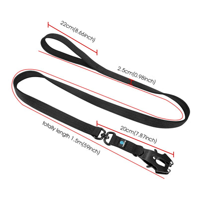 5Ft Nylon Tactical Dog Leash with Padded Handle