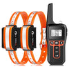 For 2 Dogs (1 Orange Black Remote + 2 Orange Reflective Plastic Collars)