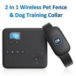 2-in-1 Electric Pet Wireless Fence and Dog Training Collar