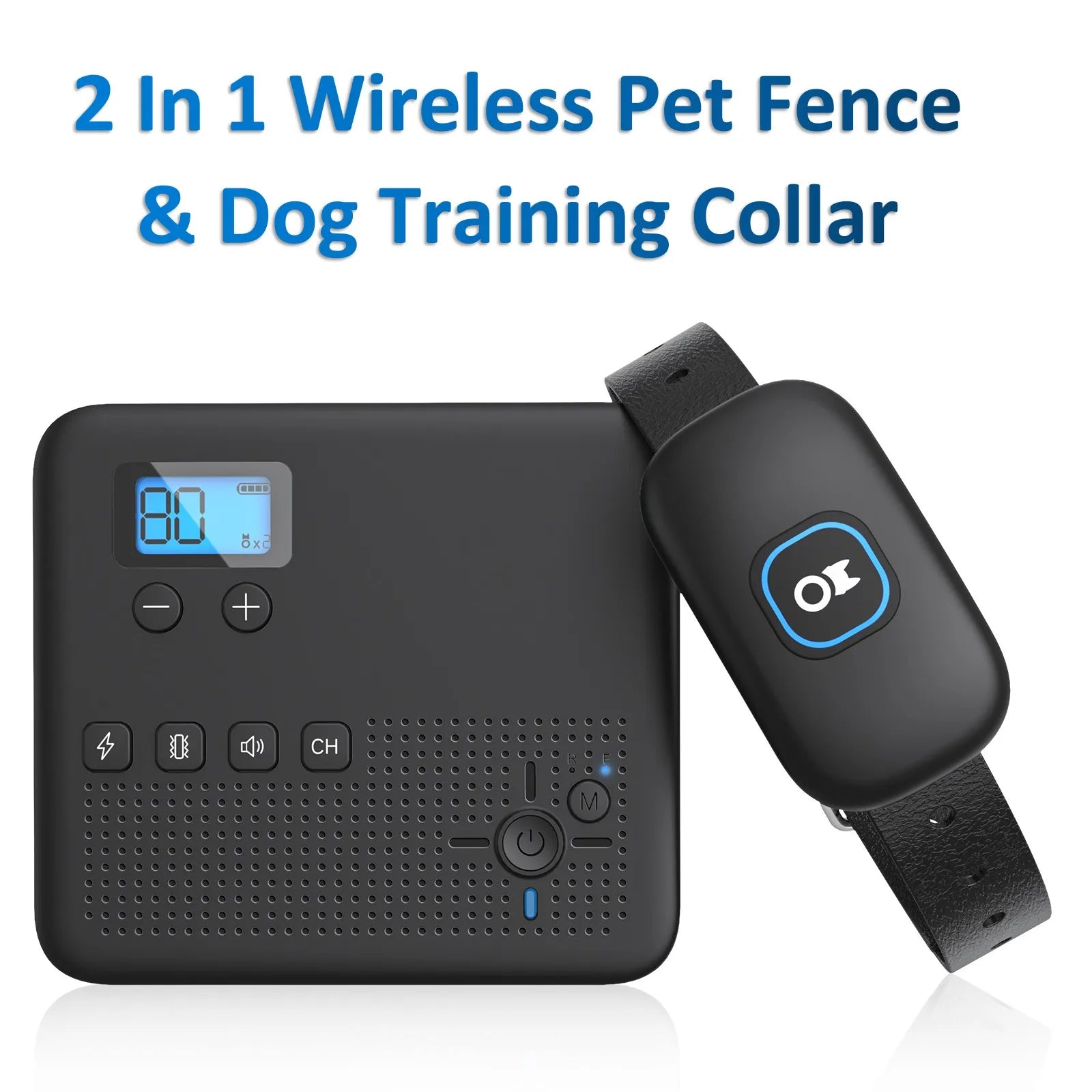 2-in-1 Electric Pet Wireless Fence and Dog Training Collar