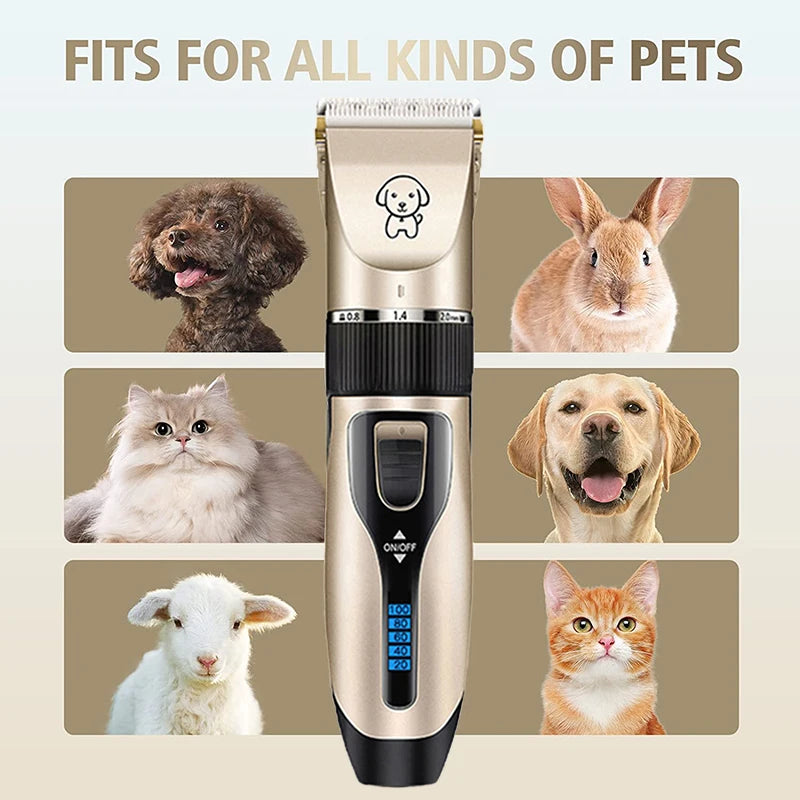 Cordless Rechargeable Professional Pet Hair Trimmer Set