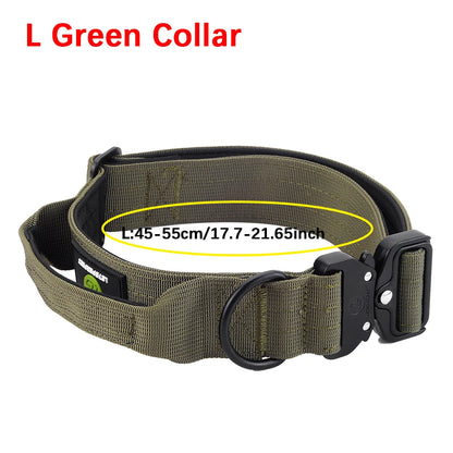 Quick Release Military Traffic Dog Leash with Heavy Duty Nylon Collar